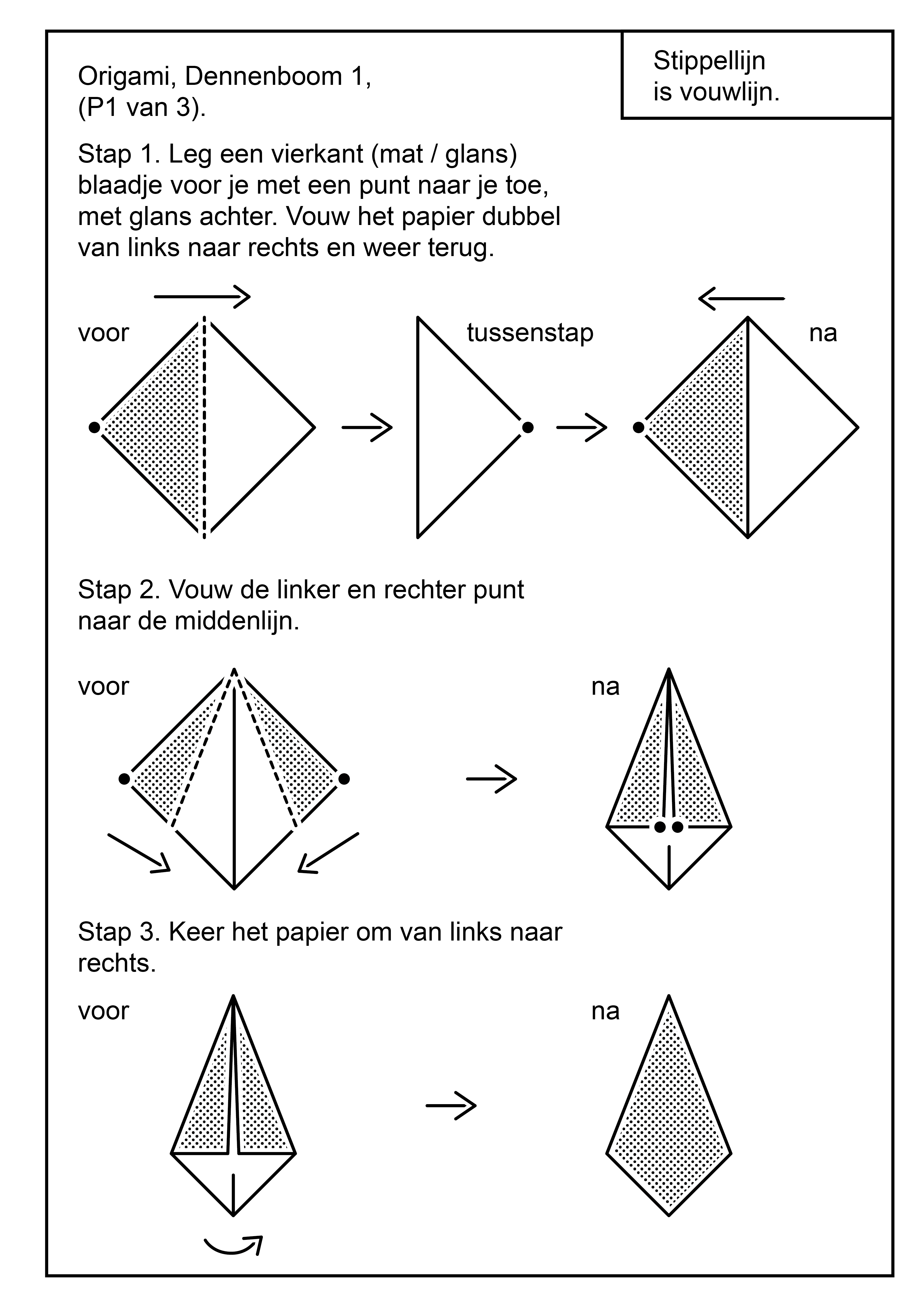 Boekomslag , origami-kerst