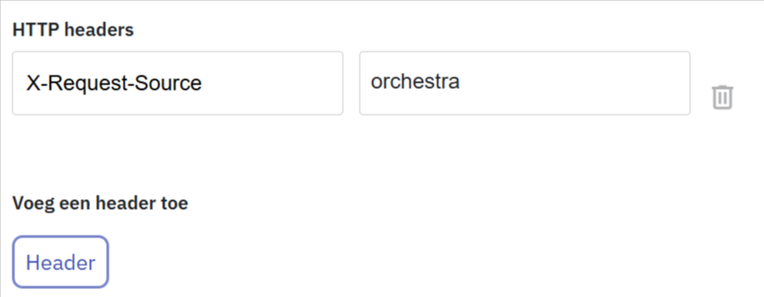 Toevoegen van HTTP headers bij een API blokje in Orchestra